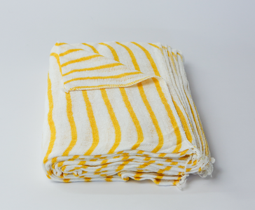 Show details for Cotton Cloths Striped - Yellow Pack of 50