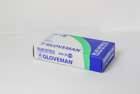 Show details for Gloveman Gloves Nitrile - Blue XL Pack of 100
