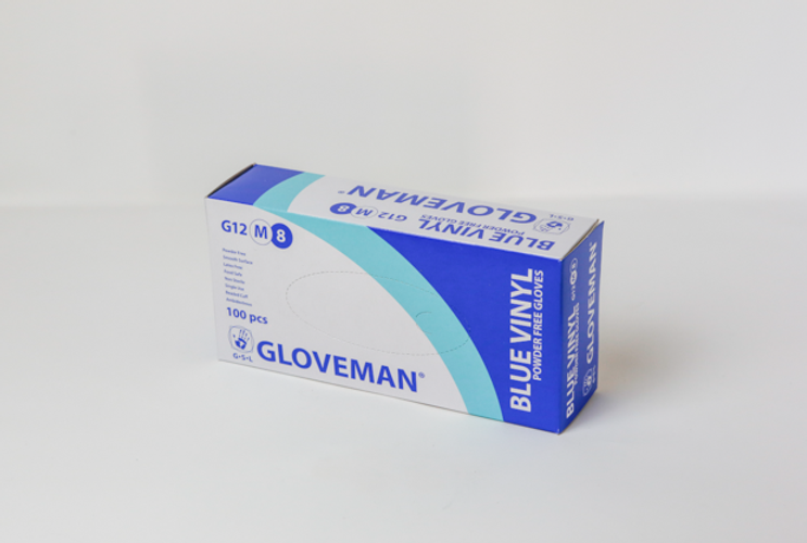 Show details for Gloveman Gloves Vinyl Powder Free - Blue Medium Pack of 100