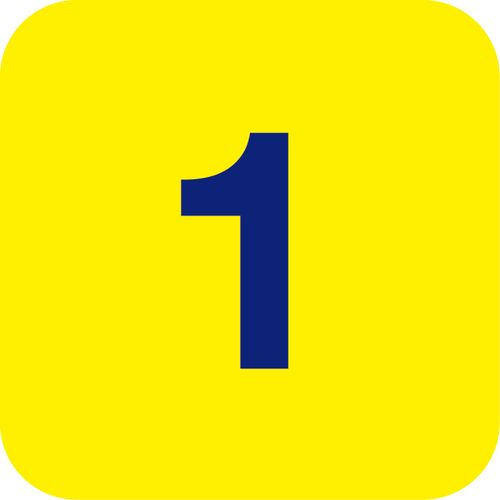 Show details for Dementia Friendly Sticker Label - Room Numbers 1 - 10