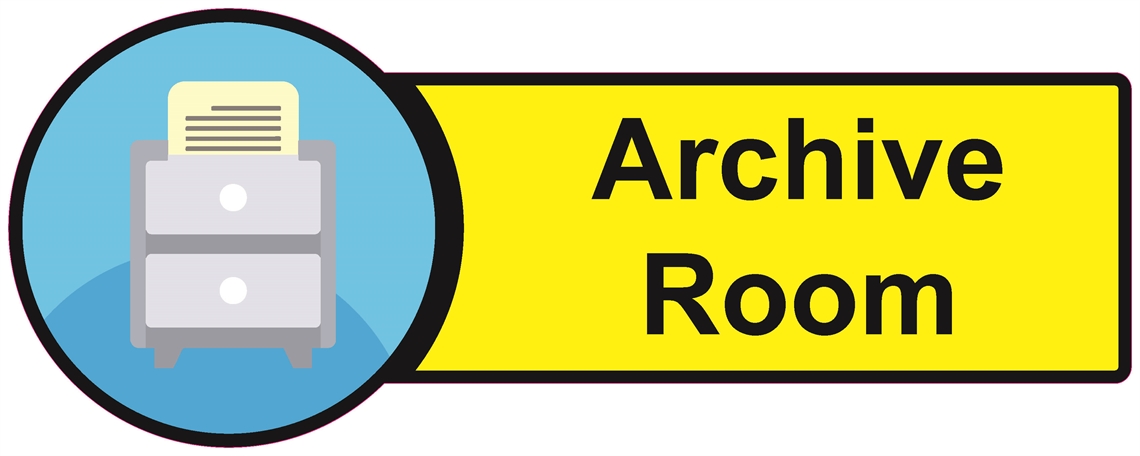 Show details for Dementia Friendly Sticker Label - Archive Room