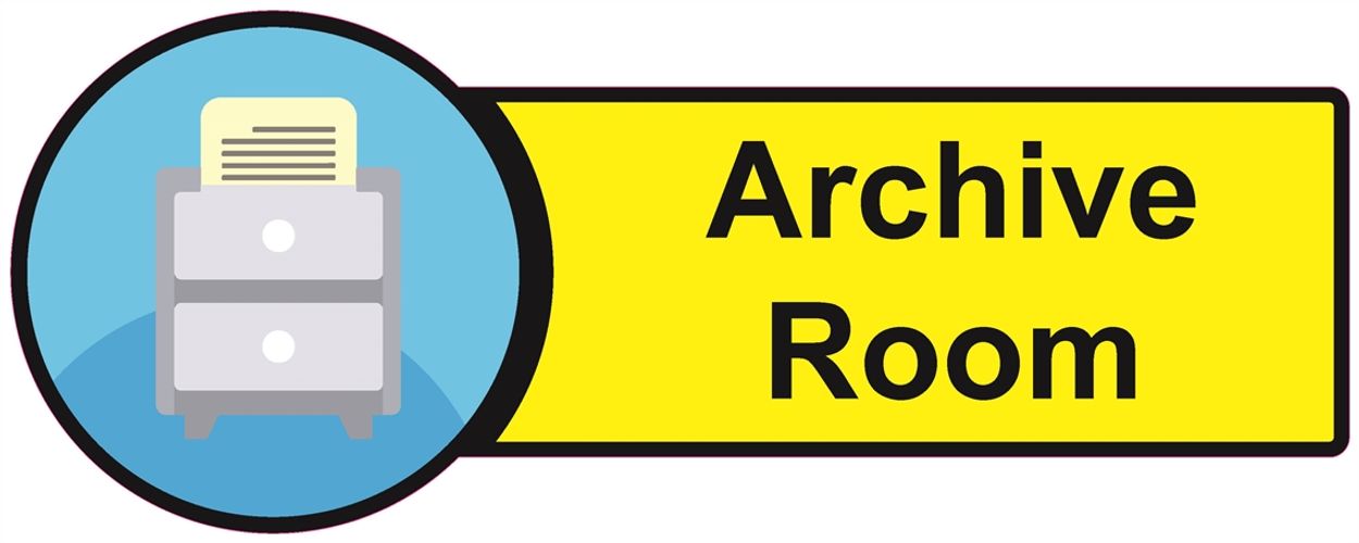 Show details for Dementia Friendly Sticker Label - Archive Room