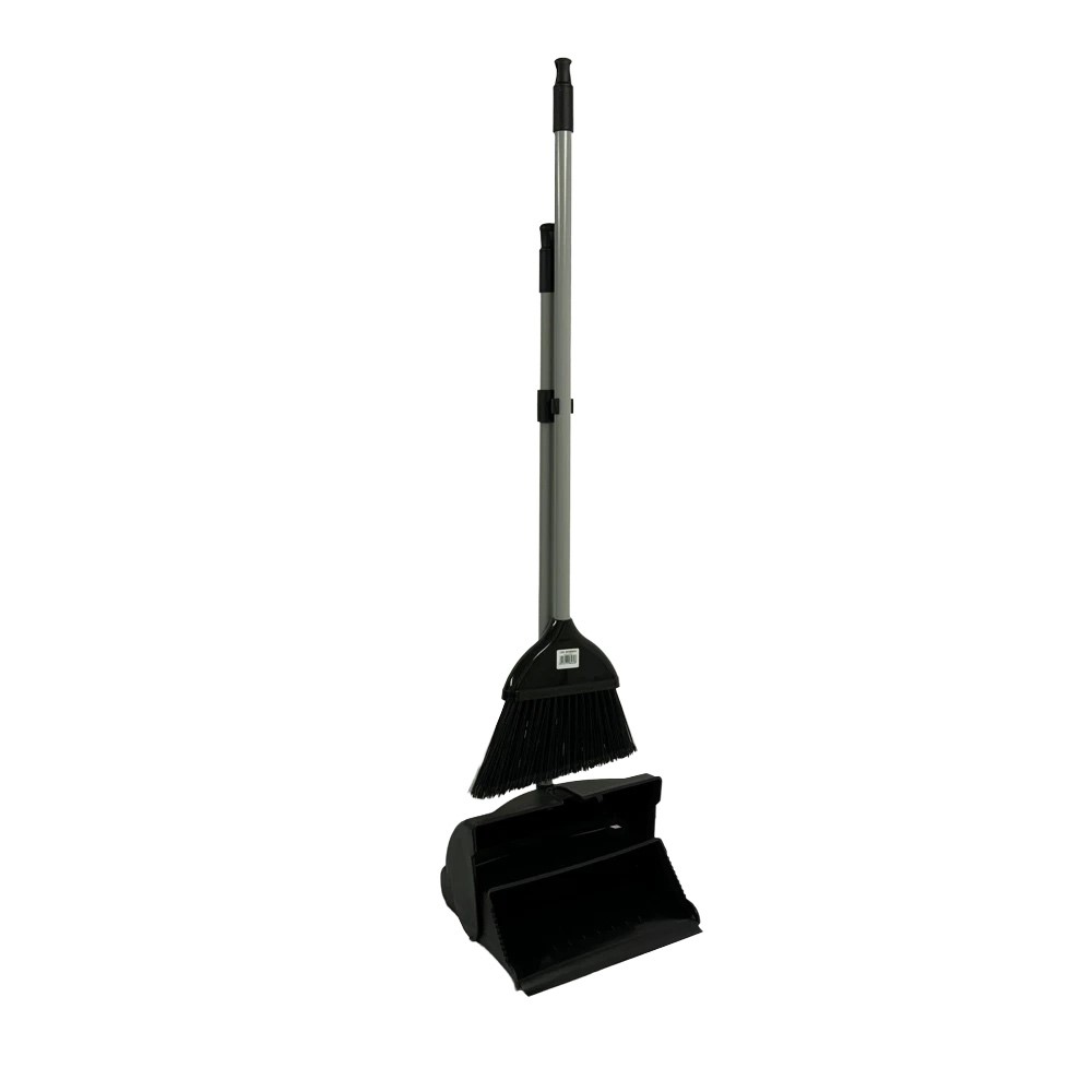 Show details for Dustpan & Brush - Black Long Handle