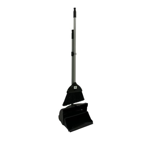 Show details for Dustpan & Brush - Black Long Handle