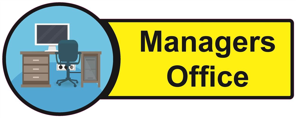 Show details for Dementia Friendly Sticker Label - Managers Office