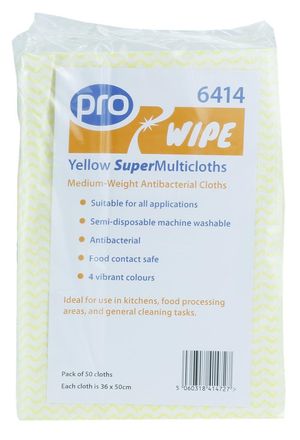 Show details for Pro Super Multicloths - Yellow Pack of 50