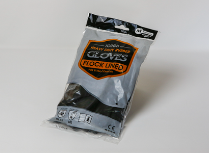 Show details for Gloves Rubber Heavy Duty - Black Small