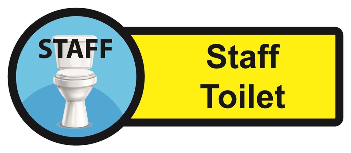 Show details for Dementia Friendly Sticker Label - Staff Toilet