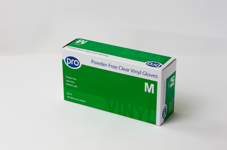 Show details for Pro Gloves Vinyl Powder Free - Clear Medium Pack of 100