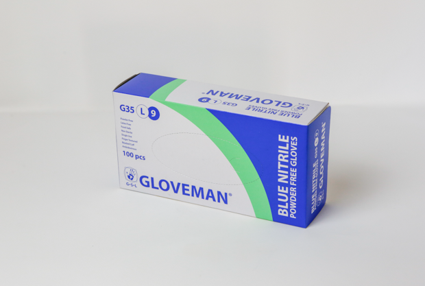 Show details for Gloveman Gloves Nitrile - Blue Large Pack of 100
