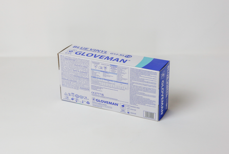 Show details for Gloveman Gloves Vinyl Powder Free - Blue XL Pack of 100