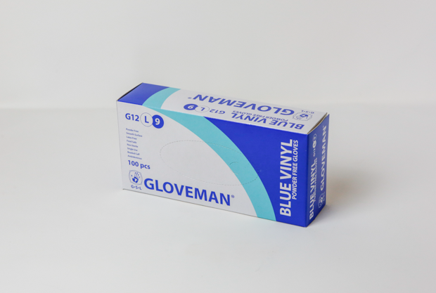 Show details for Gloveman Gloves Vinyl Powder Free - Blue Large Pack of 100