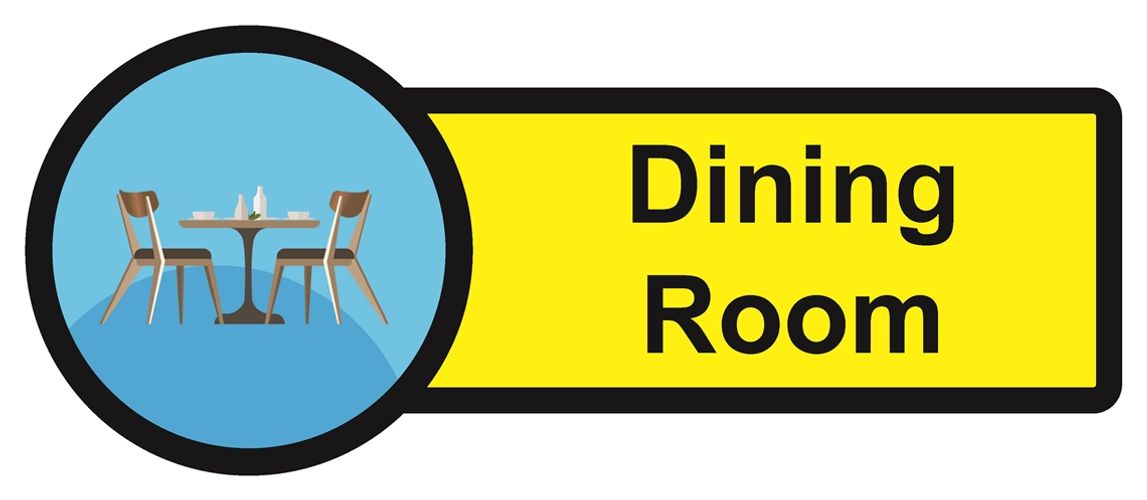 Show details for Dementia Friendly Sticker Label - Dining Room