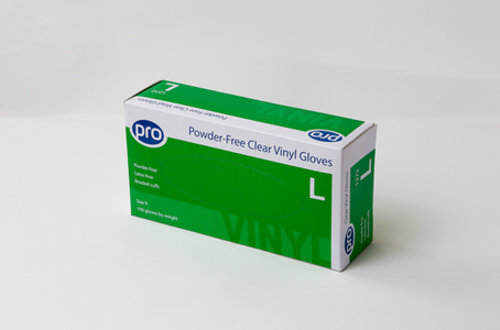 Show details for Pro Gloves Vinyl Powder Free - Clear Large Pack of 100