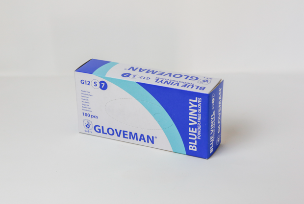 Show details for Gloveman Gloves Vinyl Powder Free - Blue Small Pack of 100