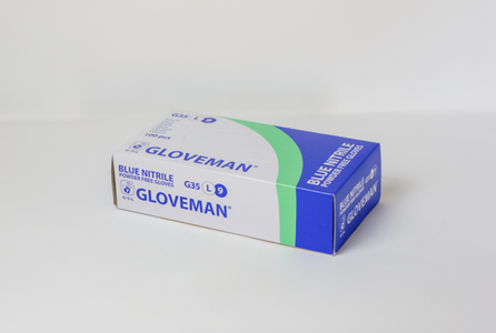 Show details for Gloveman Gloves Nitrile - Blue Large Pack of 100