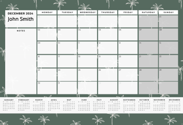 Show details for Tiny Palms Desk Planner
