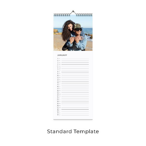Show details for 2027 Slim Wall Calendar - A - Standard Template