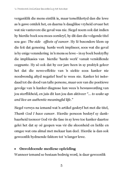 Show details for 'n Pastoraal-Holistiese Besouing Van Kanker