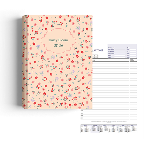 Show details for Ditsy Pastel Diary A4