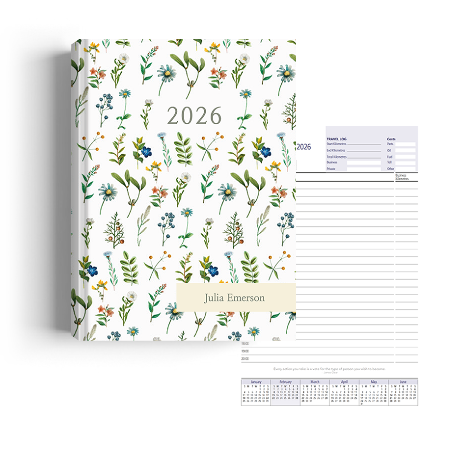 Show details for Mini Florals Diary Management