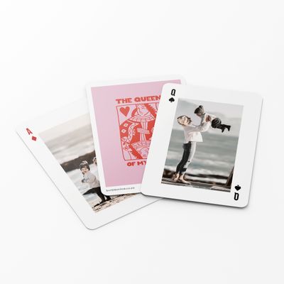 Show details for Queen Of My Heart Personalised Playing Cards
