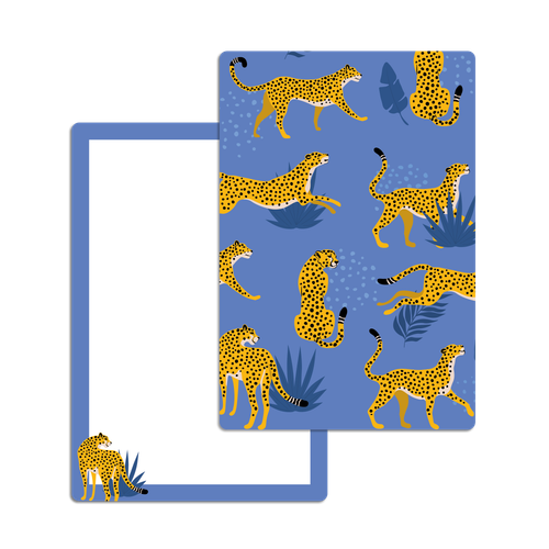 Show details for Cheetah Blues Notecard