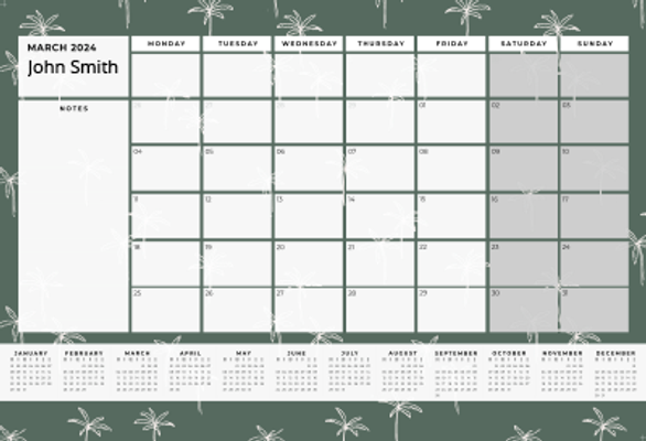 Show details for Tiny Palms Desk Planner