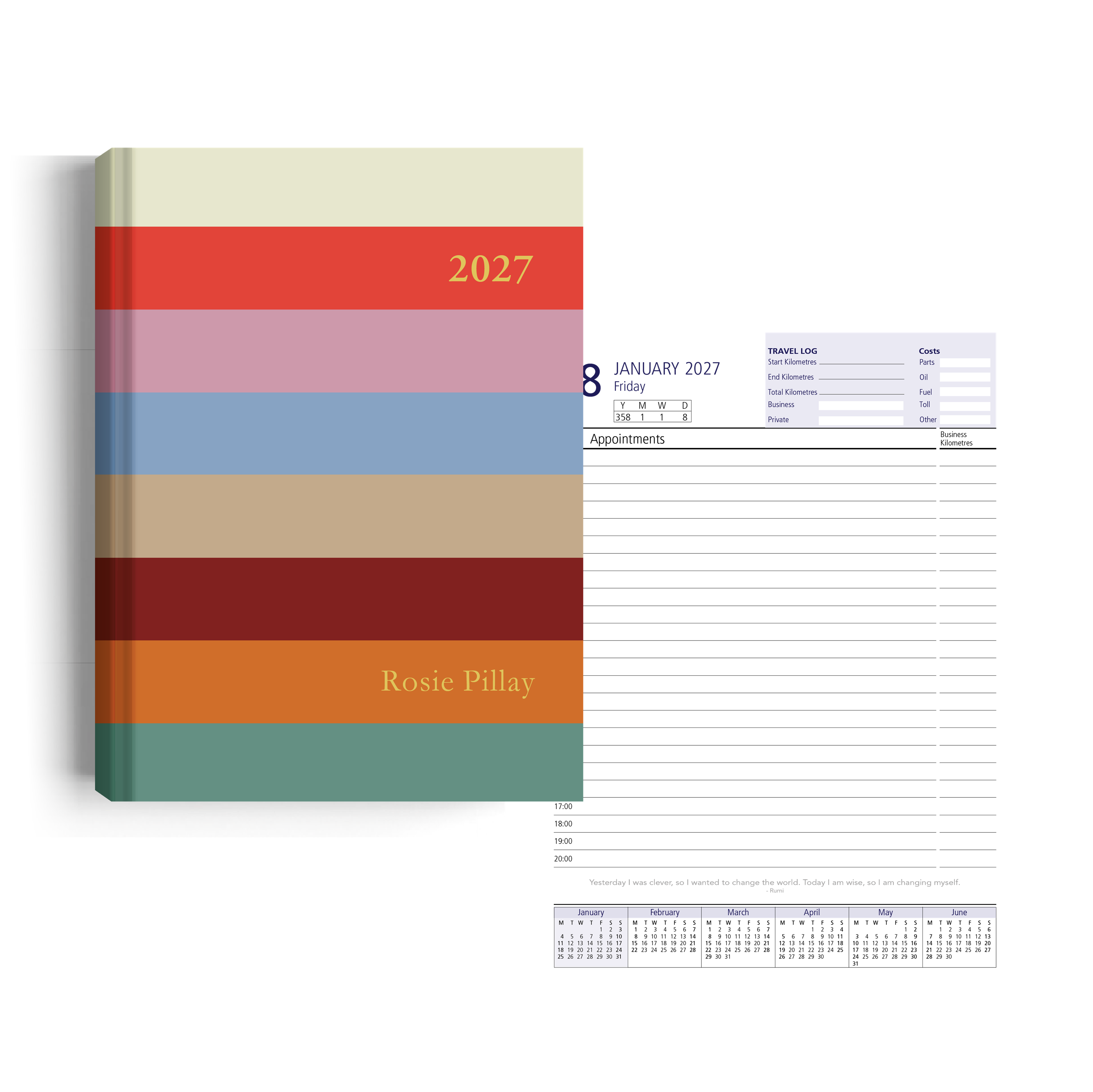 Show details for Summer Stripes Diary A5 