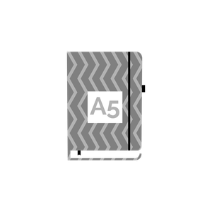 Show details for A5 Notebook Printed Cover - Round Corners Template