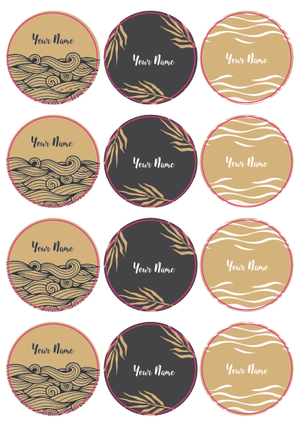 Show details for Charcoal and Tan Christmas Multi-Purpose Stickers