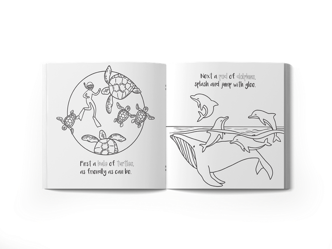 Show details for Square Colouring Book TEXT - Stapled
