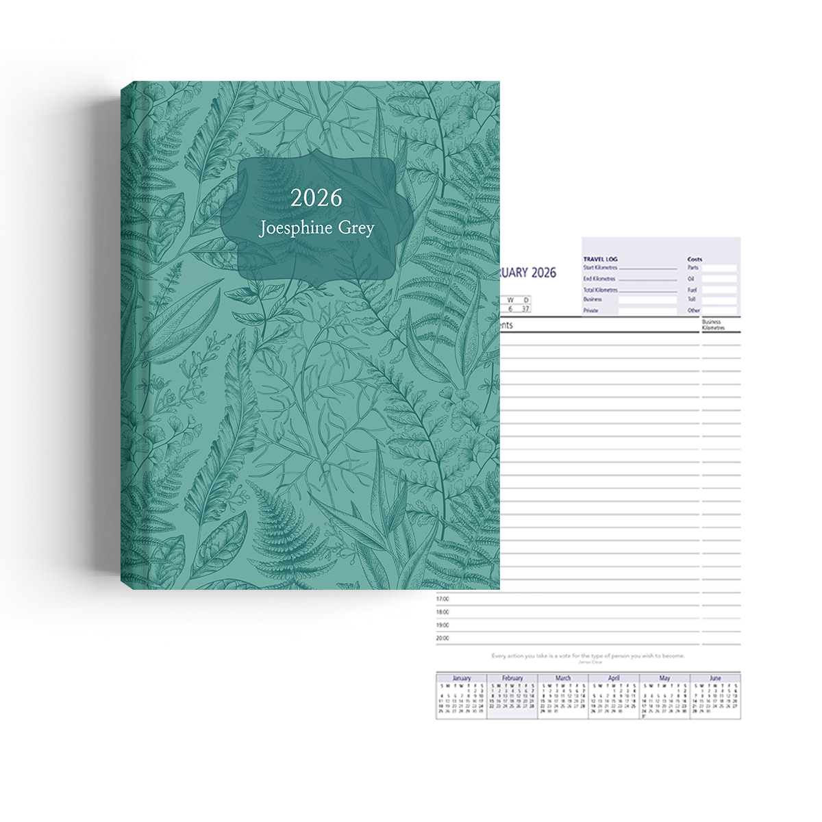 Show details for Blue Botanica Diary A4