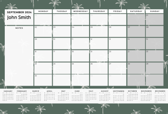 Show details for Tiny Palms Desk Planner
