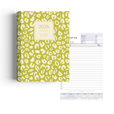 Show details for Leopard Lime Diary A4