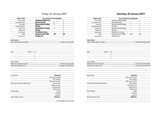 Show details for Dairy Diary 2027