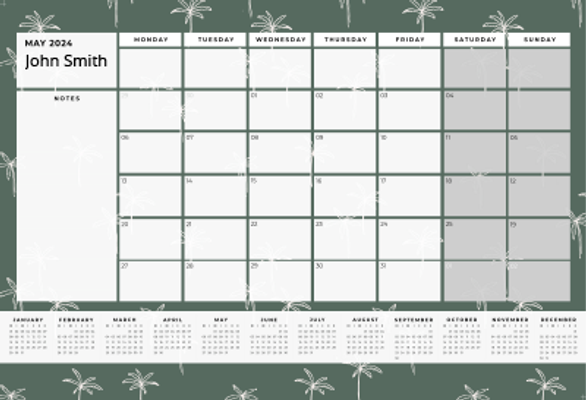 Show details for Tiny Palms Desk Planner