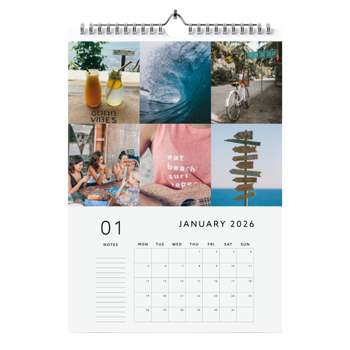 Show details for 2026 A3 Calendar (Blocks with Notes)