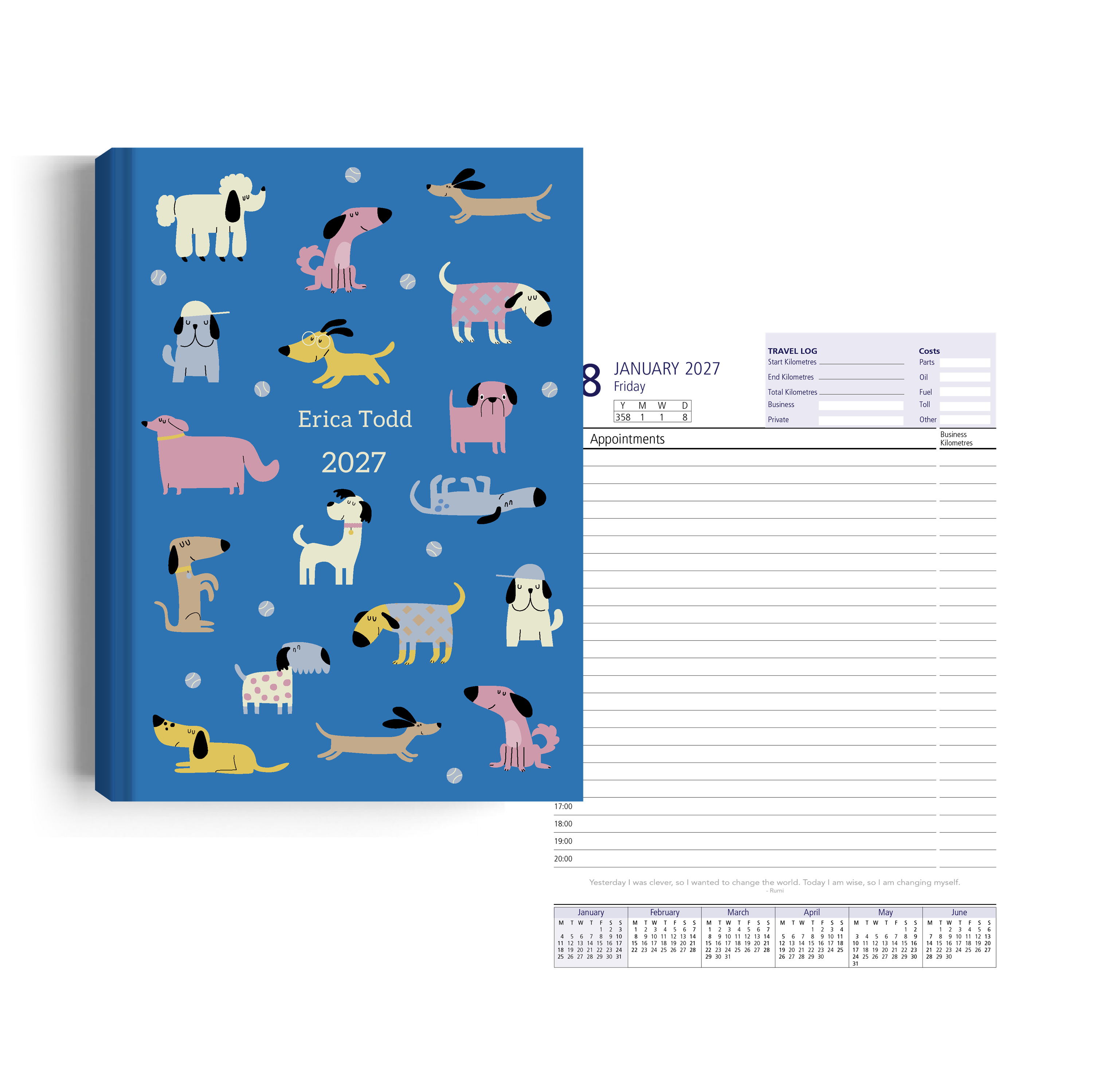Show details for Puppy Parade Diary A4