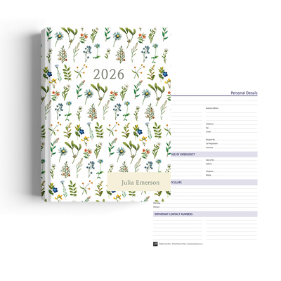 Show details for Mini Florals Diary A4