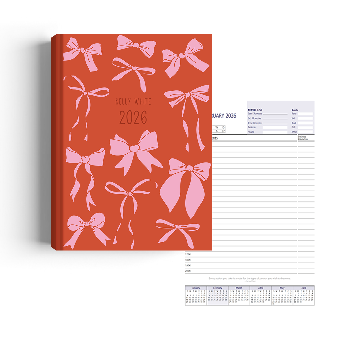 Show details for Pretty Bows Diary A4