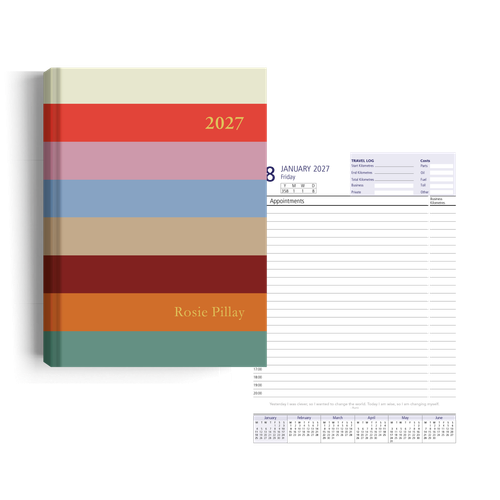 Show details for Summer Stripes Diary Management