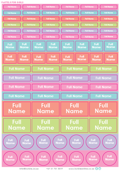 Show details for Pastels for Girls Multi-Purpose Stickers