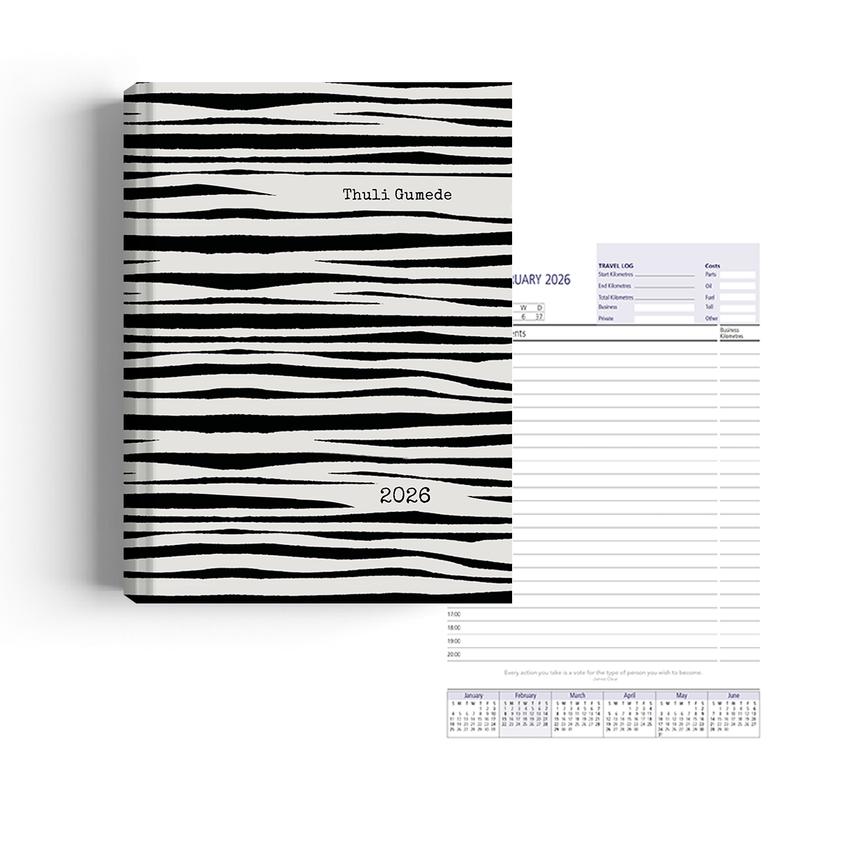 Show details for Zippy Zebra Diary A4