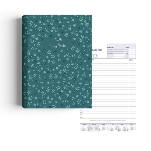 Show details for Ditsy Blue Diary A4