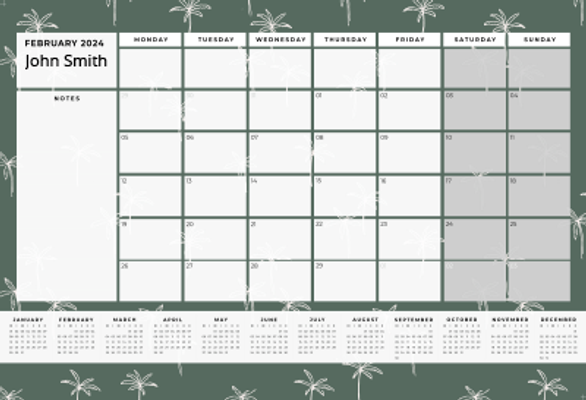 Show details for Tiny Palms Desk Planner