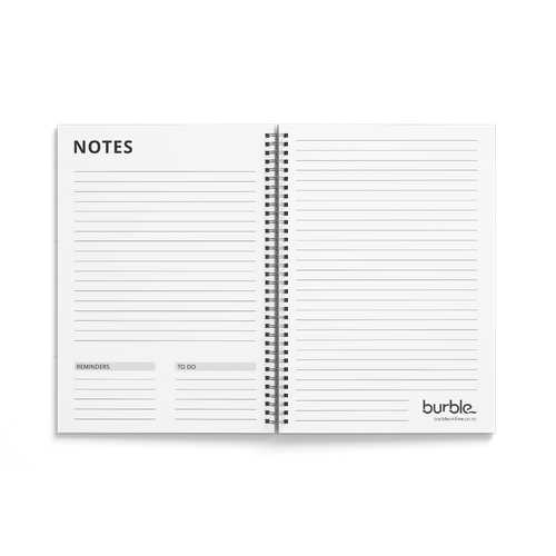 Show details for A5 Wiro Bound Book - Text Component (Black & White)