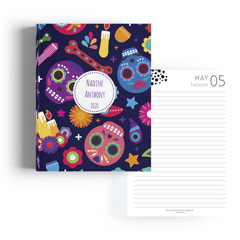 Show details for Mardi Gras A5 Hard Cover Student Diary