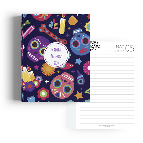 Show details for Mardi Gras A5 Hard Cover Student Diary