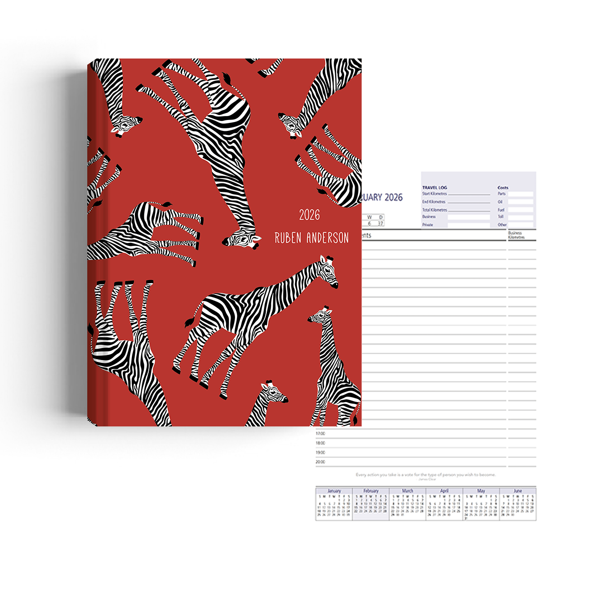 Show details for Zippy Red Gerry Diary A4